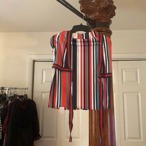 2pcs multi stripe skirt set